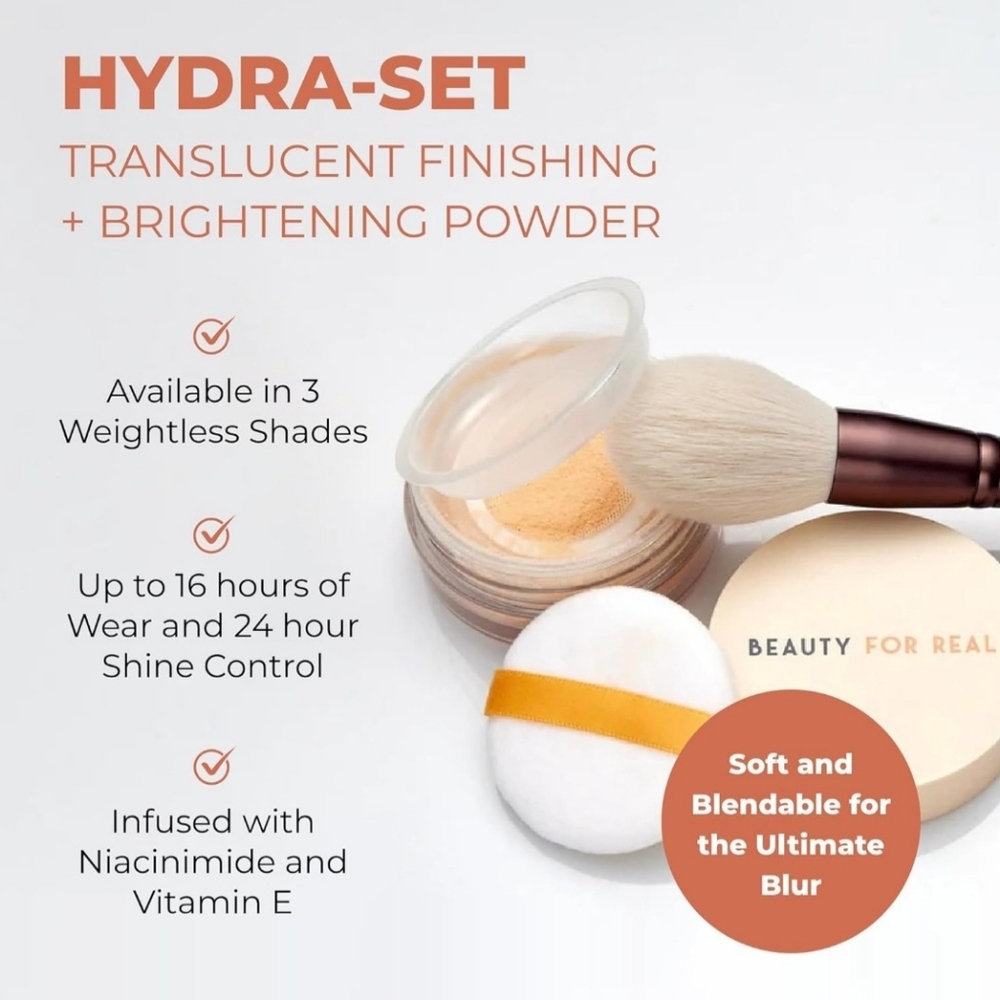 NIB Beauty For Real Hydra-Set Finishing Powder, Translucent 1​ - Picture 2 of 5